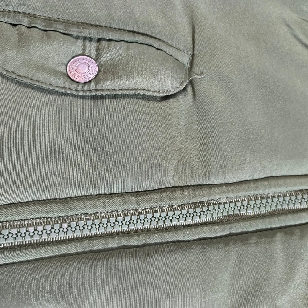 7 For All Mankind Kids Olive Green Puffer Vest Sherpa‎ Lined Bomber Style 3T